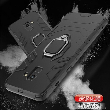 適用三星a9s手機殼j6 plus三防摔滑2018創意個性j4+潮牌男款a7全包邊a8磁吸指環隱形車載支架保護套a750散熱