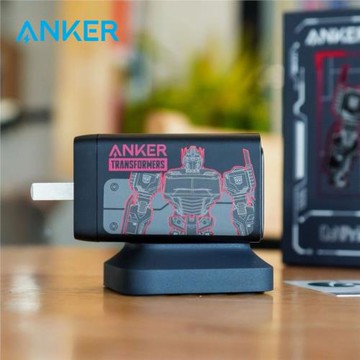 Anker安克變形金剛聯名款全氮化鎵65W充電器適用蘋果iphone16手機15多口PD快充tyep-C筆記本電腦通用