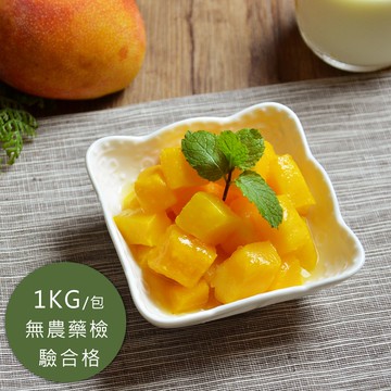 【幸美生技】台灣冷凍愛文芒果塊 1公斤/包(超取限重9kg內)