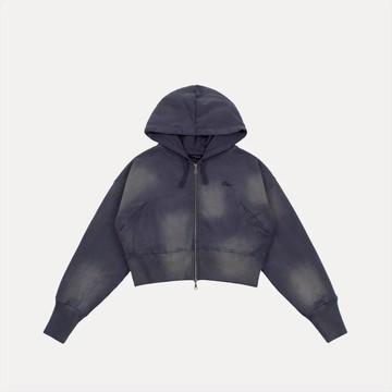 Dime Cropped Zip Hoodie