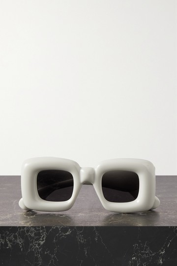 Loewe - Inflated Oversized Square-frame Acetate Sunglasses - White - one size