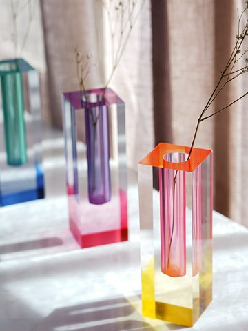 費靈家居北歐現代Mellow印象派漸變色花器 簡約藝術花瓶輕奢擺件