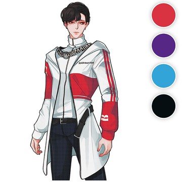 Siu (4色) 24 (honne market) 人物貼紙 狐狸貼紙 racco