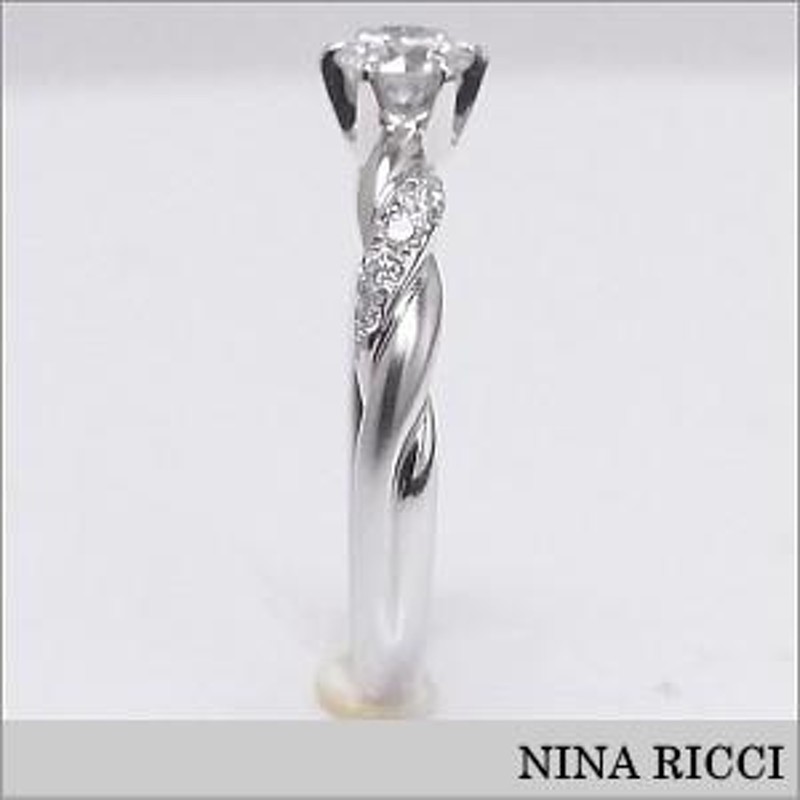 限定1本) NINA RICCI ニナリッチ Pt ダイヤモンドリング ［婚約指輪 