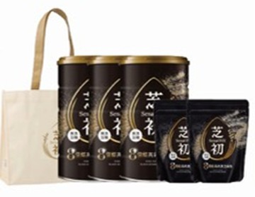 【芝初】8倍細高鈣黑芝麻粉380g罐裝*2+200g袋裝*2+芝初購物袋