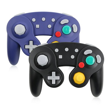GC游戲機手柄 NGC單點三點手柄藍黑GameCube手柄支持一件代發【宜家良品百貨】