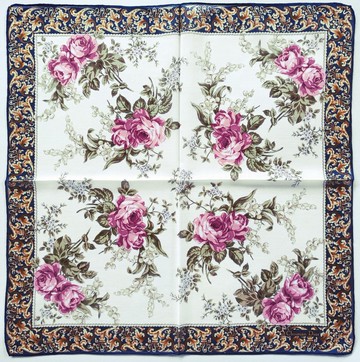 Christian Dior 古董手帕 口袋巾 碎花 19 x 19 英吋