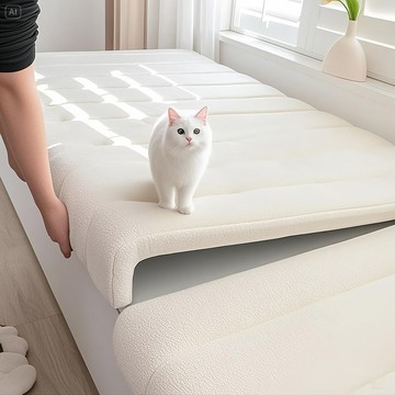 2025新款泰迪絨飄窗墊可拆洗窗臺墊輕奢高級感陽臺墊子定制海綿墊 m8092