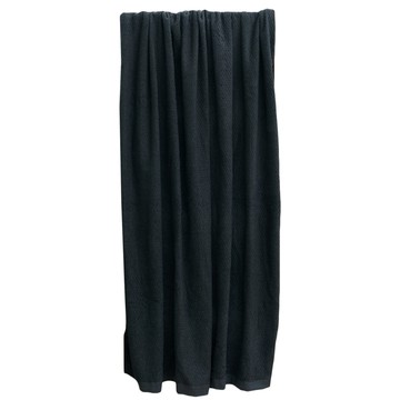 一品川流 菱格紋深色毛巾被 / 超大浴巾-24兩-120x210cm-灰黑色-1條入 (100%純棉)
