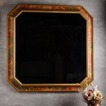 荷蘭切割鏡面手繪實木掛鏡