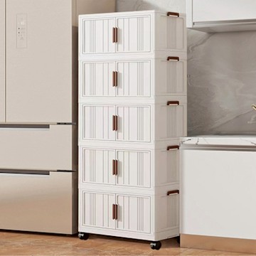 【AOTTO】 50面寬雙開門磁吸五層折疊收納櫃