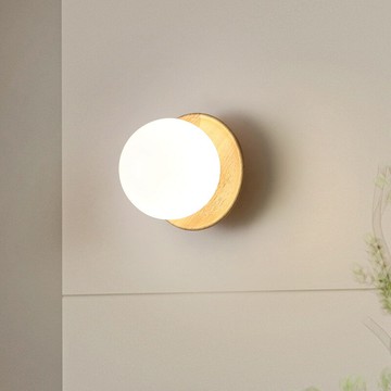 免運 開立發票 快速出貨 侘寂風壁燈墻壁燈室內玄關床頭氛圍日式奶油風臥室陽臺圓形壁燈