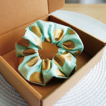 Lovely【日本布】燙金大點點與馬卡龍髮束、大腸圈【可挑款】