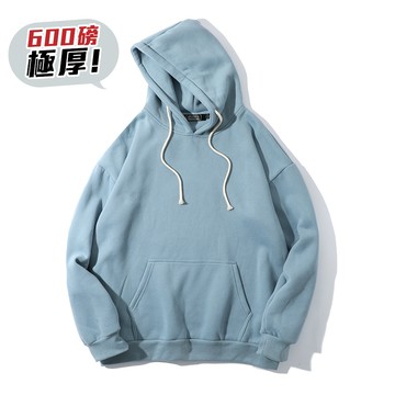 超級厚600磅 寬鬆落肩情侶帽T / 男女 / 寬鬆 / oversize【QM88921】