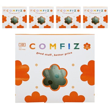 COMFIZ 康菲 3D兒童醫療口罩 3~7歲適用  5盒  運動健將 綠色  30片