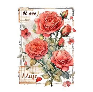 玫瑰別情 PET 紙膠帶 貝殼光