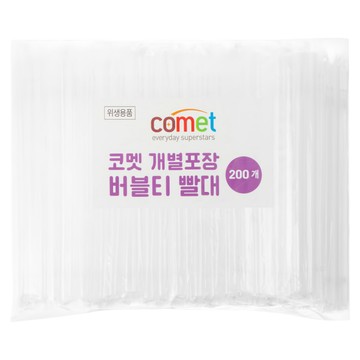 comet 獨立包裝粗吸管 21cm  200支  1袋