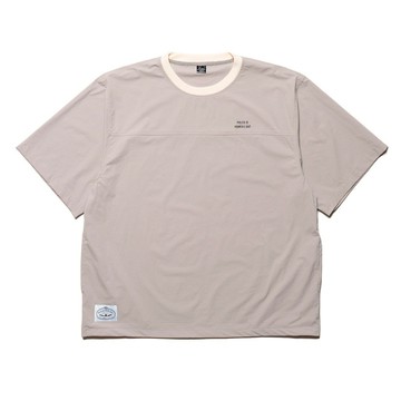 日本限定 POLER STRETCH RIP NYLON BAGGY  戶外工裝風彈性抗撕裂尼龍休閒上衣 / 時尚寬版 / 淺灰