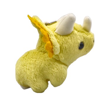 動物造型珠鍊吊飾 三角龍  7cm  黃色  1個