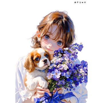 【4 月新款 3】07-120-0150 人物貼紙 春日女孩與動物