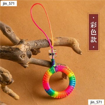 國風手機鏈掛繩短款 u盤掛件女男編織指環扣 鑰匙防丟掛飾弔墜繩 防丟防摔挂繩