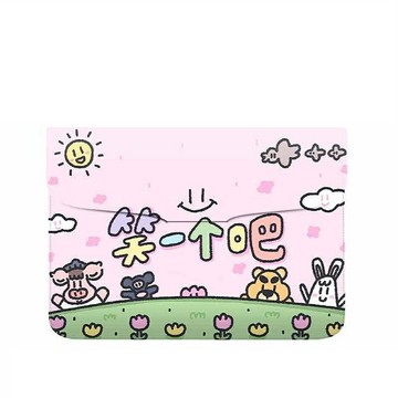 可愛卡通筆電包女2024新款適用於聯想小新air14內袋蘋果macbookpro15.6英寸華為matebook13.3