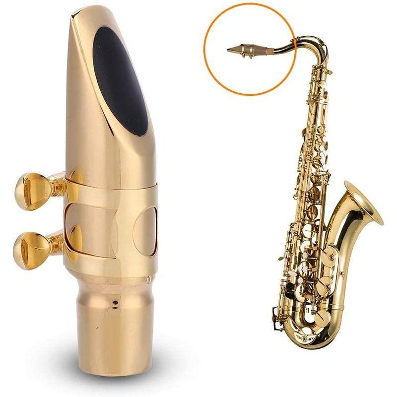 Estink サックス用マウスピース,キャップパッド付き楽器Eb Alto Sax Saxophone 6Cマウスピース楽器アクセサリー