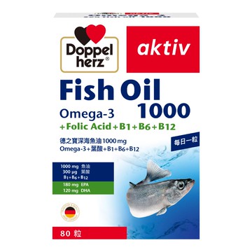 德之寶深海魚油＋葉酸、B1、B6、B12（80粒）