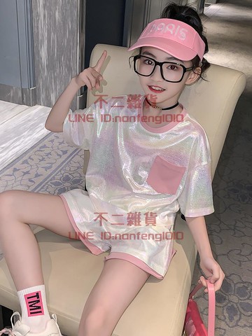 女童運動套裝衣服韓版中大童兒童兩件衣服夏【不二雜貨】