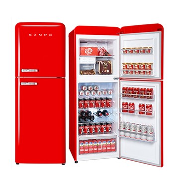 SAMPO聲寶210公升1級能效歐風美型雙門冰箱SR-C21D(R)~含拆箱定位+舊機回收