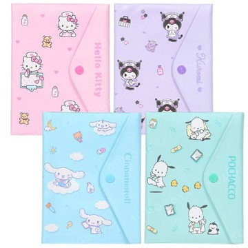 小禮堂 Sanrio 三麗鷗 PVC扣式收納袋 (302診療室) Kitty 大耳狗 酷洛米 帕恰狗