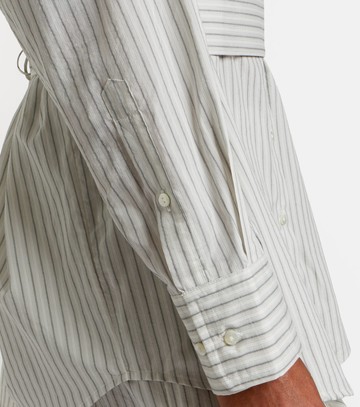 Róhe Belted striped silk and cotton shirt