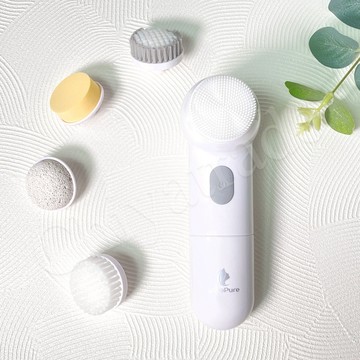 【MiroPure】女神駕到 紀念日禮物-實用系禮物 360度旋轉式電動洗臉機 全配五刷頭 5in1 洗顏機 美顏機 2段式調速(IPX7防水設計)
