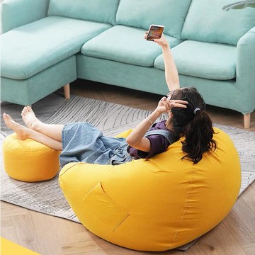 精選好品~懶人沙發豆袋榻榻米小戶型休閑網紅女單人臥室陽臺躺椅臥凳子椅子 雙11全館免運