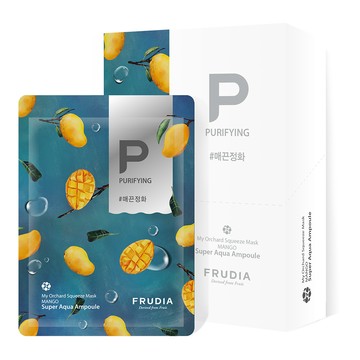 面膜 FRUDIA 【鮮榨果汁肌】柔嫩保濕面膜20ml*10片裝 (芒果)