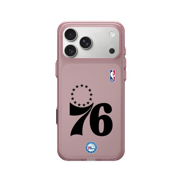 iPhone 17 Pro Max Clear (相機按鈕) 晶醺玫 - NBA - B&W-費城76人 Philadelphia 76ers B&W