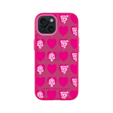 iPhone 15 Clear 粉漾桃 - OSAMU GOODS - 愛心系列-JILL & JACK