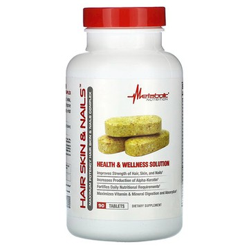 Metabolic Nutrition, 頭髮、皮膚和指甲，90 片