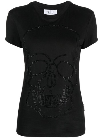 Philipp Plein - Sexy Pure Fit Skull crew-neck T-shirt - women - Polyester/Elastane - L - Black