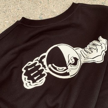 小眾Vintage復古潮牌圓領衛衣男女款純棉阿美咔嘰印花大碼長袖T恤