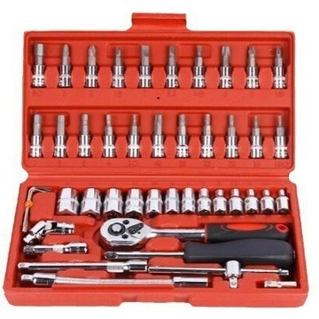 工具組 機車工具包 萬用工具組 工具套組 機車維修工具 拆裝工具46件式汽機摩托車維修理家用棘輪套筒扳手組合 田螺精選