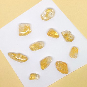 Edith & Jaz • 財富之石│黃水晶原石小號10顆 Set H-I
