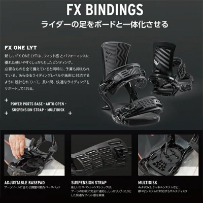 2022-23 HEAD FX ONE LYT Black Snowboard Bindings 