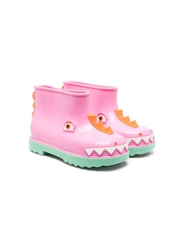 Mini Melissa - x Fábula dinosaur wellington boots - kids - PVC/PVC/PVC - 20 - Pink
