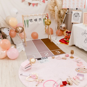 現貨｜抓周跑道 抓周軟墊 地墊 抓周地墊 佈置地毯 寶寶爬行墊 聰明門跑道 奶茶色 藕色 女寶 大地色｜Gography