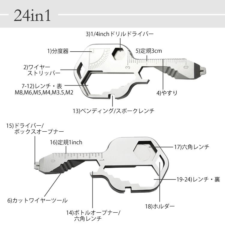 鍵型 マルチツール 多機能ツール 工具セット キーホルダー