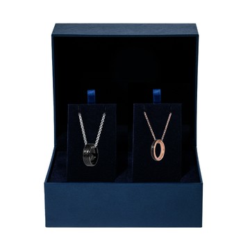 情侶對飾-水行俠系列鎢鋼情侶戒指項鍊 女款&男款