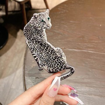 韓國進口GRAIN de BEAUTE時尚豹子胸針高檔女設計感小眾高級感新