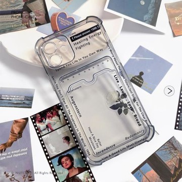 原創透明iPhone12Promax手機殼蘋果11插卡ins風硅膠X保護套潮牌