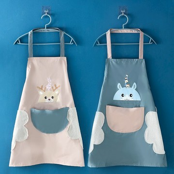 圍裙家用廚房防水防油可愛日系男女時尚定制工作服夏季圍腰罩衣
